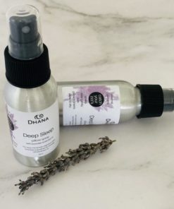 Deep Sleep Pillow Spray aluminium spray bottle with a sprig of lavender