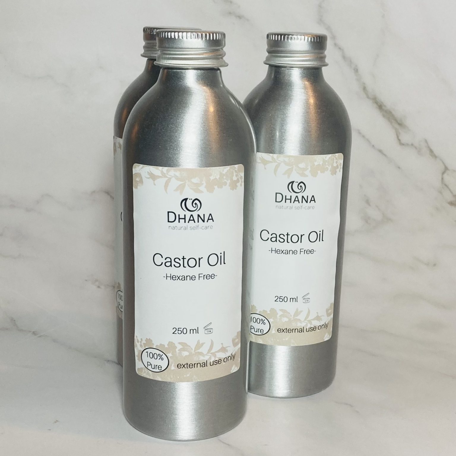 3 bottles of castor oil