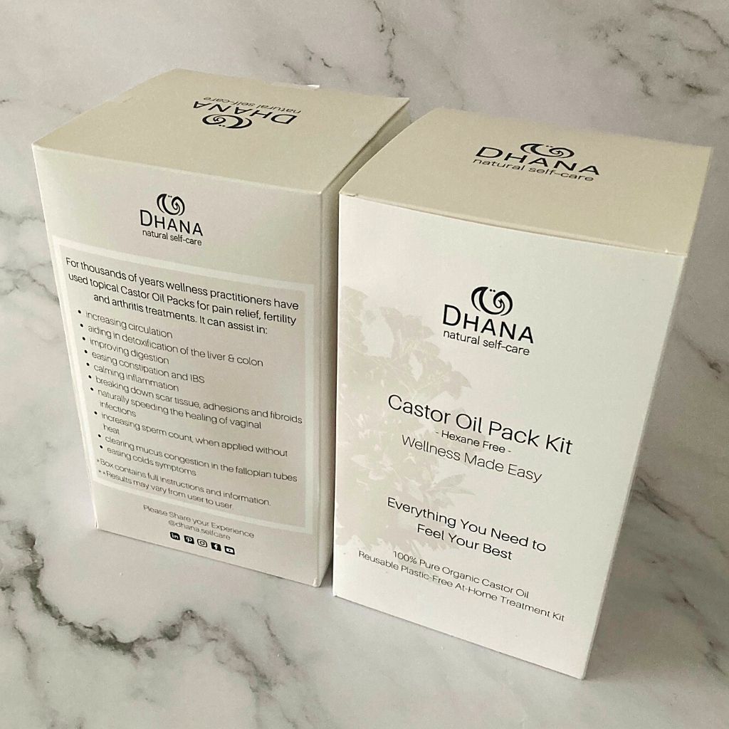 Dhana Castor Oil Pack Kit Essentials upc- RTS01C