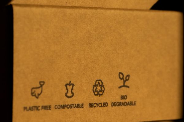 packaging cardboard with icons