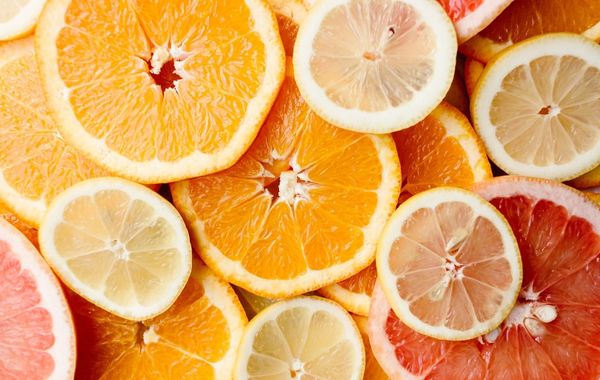 oranges sliced - take up the whole image