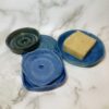 blue ceramic soap dishes